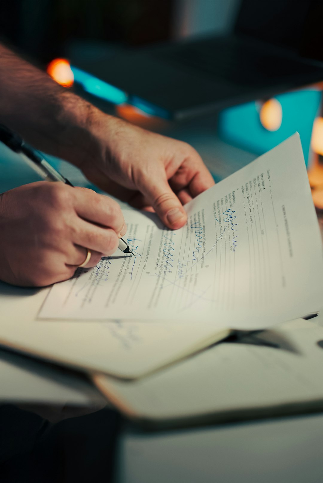 Firma de documento notarial